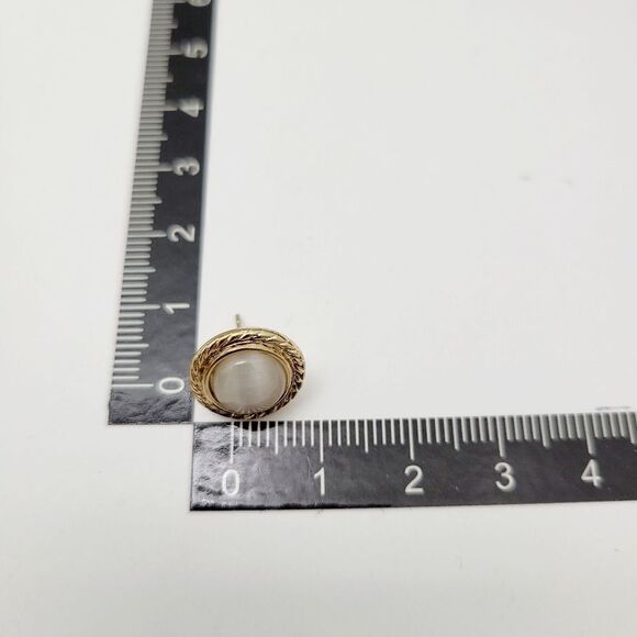 Brand New Saint Helens Gold With Cat Eye Stone Earrings - Picture 6 of 6